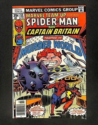 Buy Marvel Team-Up #66, VF+ 8.5, 1st Murder World; Captain Britain, Spider-Man • 15.81£