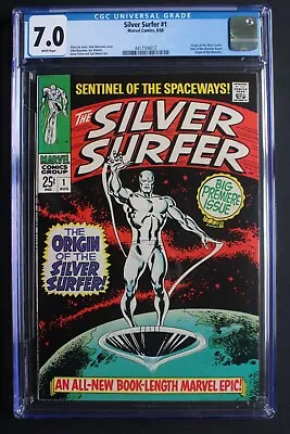 Buy Silver Surfer #1 ORIGIN 1st SOLO Title MCU? 1968 1st SHALLA BAL STAN LEE CGC 7.0 • 1,038.58£