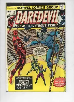 Buy DAREDEVIL #118 FN+ Black Widow, Murdock, Circus, 1964 1975, More Marvel In Store • 12£