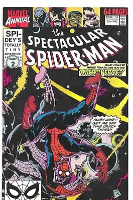 Buy 1990 Marvel-the Spectacular Spider-Man-Annual 10=Into The Microverse-64 Pages-VF • 4.80£