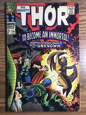 Buy Thor 136 1st Appearance Sif As An Adult Stan Lee Jack Kirby Key Marvel 1966 • 31.58£