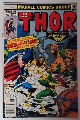 Buy (the Mighty) Thor #275 (marvel 1978) Newsstand Ed Est~fn+(6.5) Thor Battles Loki • 6.40£
