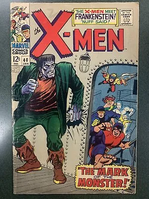 Buy Uncanny X-Men #40 (Marvel, 1968) Origin Cyclops Frankenstein App GeorgeTuska GD+ • 71.15£