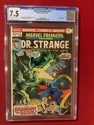 Buy Marvel Premiere #12 CGC 7.5 Early Doctor Strange 1972 MCU Comics • 70.70£