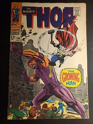 Buy Thor 140, Marvel Comics 1967, 1st App Of The GROWING MAN!, Stan Lee & Jack Kirby • 23.03£