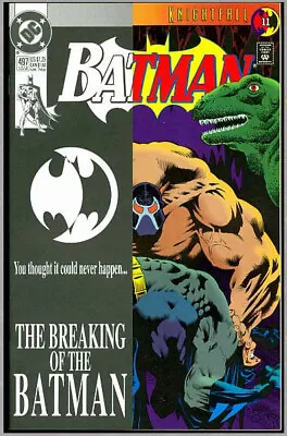 Buy Batman #497 Second Print VF-NM Bane Breaks Batman's Back DC Comics July 1993 • 6.30£