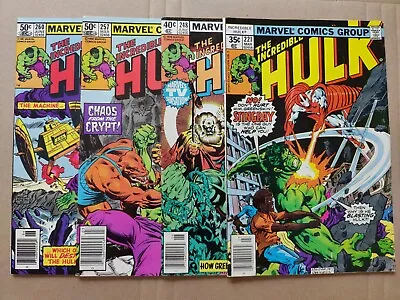 Buy Incredible Hulk 221 248 257 260 Lot Of 4 VG To FN 1978 1979 Marvel • 6.32£