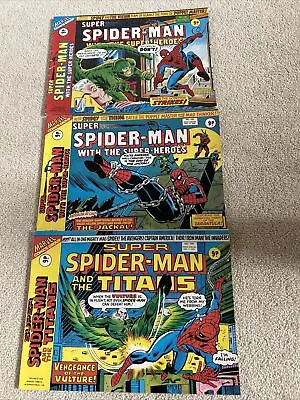 Buy Super Spider-man With The Super-heroes #195,197&199 Marvel Uk Weekly 1976 • 1.50£