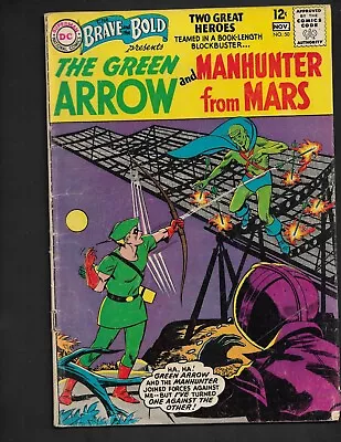 Buy The Brave And The Bold Green Arrow & Man Hunter From Mars #50 1965 Free Shipping • 19.73£