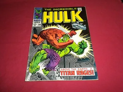 Buy BX3 Incredible Hulk #106 Marvel 1968 Comic 5.5 Silver Age VISIT STORE! • 20.09£