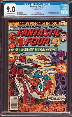 Buy Fantastic Four #175 Mark Jewelers CGC 9.0 OW/WP Galactus/High Evolutionary 1976 • 229.01£