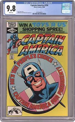 Buy Captain America #250 CGC 9.8 1980 4162648022 • 183.89£