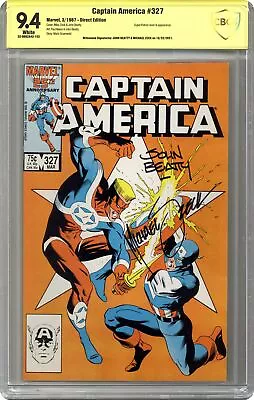 Buy Captain America #327 CBCS 9.4 SS Beatty/ Zeck 1987 22-0692A42-152 • 207.88£
