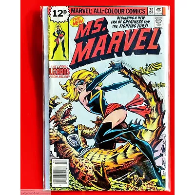 Buy Ms Marvel # 20 1st Print New Costume 1 Marvel Comic Bag And Board 1978 (Lot 2348 • 26.13£