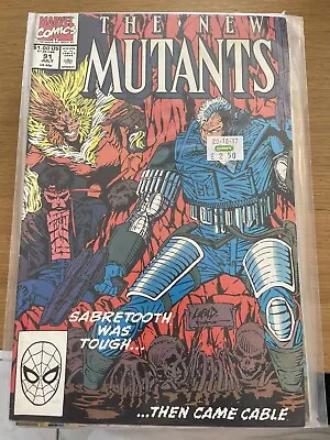 Buy The New Mutants #91 (Marvel Comic 1990) SABRETOOTH, CALIBAN, CABLE. • 10£