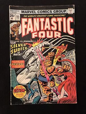 Buy Fantastic Four 155 2.5 3.0 Marvel 1974 Silver Surfer Rs • 7.19£