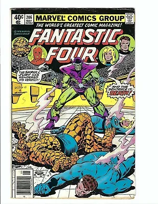 Buy Fantastic Four 206, VG/FN 5.0, Marvel 1979, Bronze Age, Newsstand! Skrulls • 7.70£