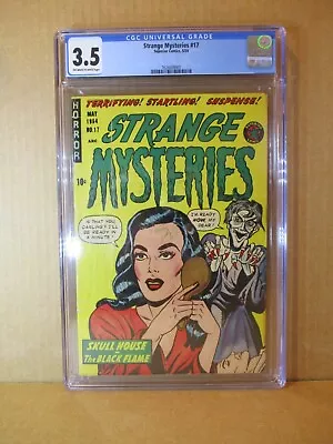 Buy Strange Mysteries 17 CGC 3.5 Rare CLASSIC ZOMBIE BEAU! 1954 Superior 1624308001 • 559.62£