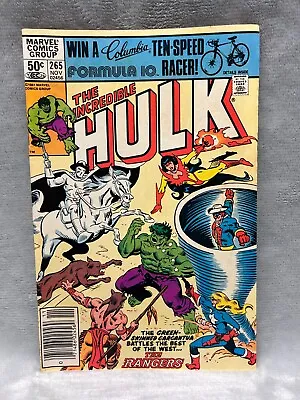 Buy The Incredible Hulk #265 1st Rangers Firebird Newsstand Marvel 1981 VF/NM Comics • 6.43£
