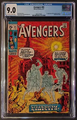 Buy Avengers #85 Cgc 9.0 Ow-w Marvel Comics 1970 First Squadron Supreme + Spider-man • 285.99£