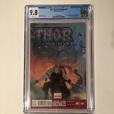 Buy Thor God Of Thunder 2 - CGC 9.8 WP - 1st Appearance Of Gorr The God Butcher • 78.87£