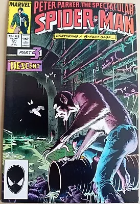 Buy Spectacular Spider-man # 131 - FN/VFN - Marvel 1987 - Classic Kraven Story • 7.99£