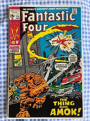 Buy Fantastic Four 111 (1971) Hulk Cameo, Cents • 8.99£