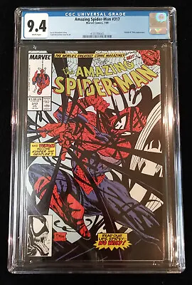 Buy Amazing Spider-Man #317, Direct, CGC 9.4, July 1989, McFarlane Cover, Venom • 48.03£