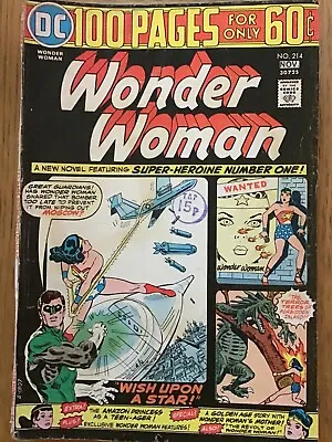 Buy Wonder Woman Issue 214 From November 1974 - Free Post • 16.50£