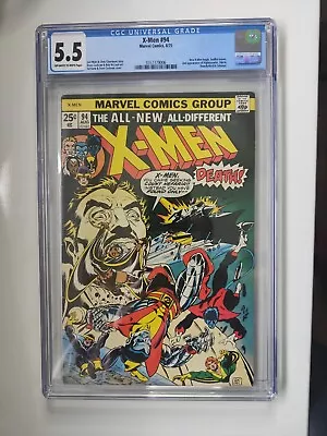 Buy X-Men #94 CGC 5.5 OW/W Pages 1975 Marvel Comics New Team • 475£