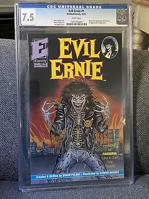 Buy CGC Universal Grade 7.5 EVIL ERNIE #1 ORGIN AND FIRST APPEARANCE • 361.11£