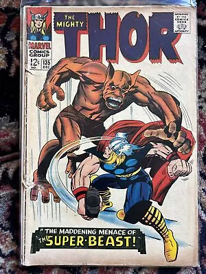 Buy THOR #135 Cover Detached (1966) Vs Super Beast Silver Age Marvel • 4.77£