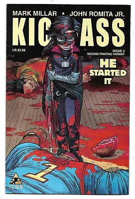 Buy Kick-Ass #3 Second Printing VFN (2008) Marvel Icon Comics • 12£