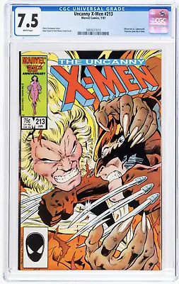 Buy Uncanny X-men #213 Marvel Comic CGC 7.5 VF, White Pages, Psylocke Joins • 59.99£