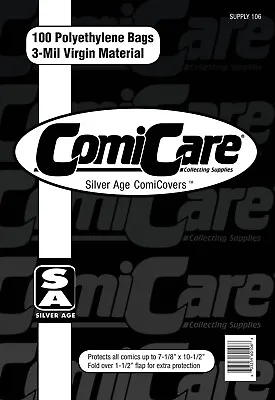 Buy Comicare Supplies Comicare: Silver PE Bags (100) • 17.86£