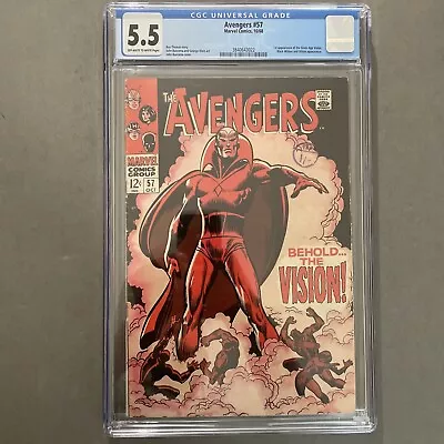 Buy The Avengers #57 CGC 5.5 (1968 Marvel) 1st Silver Age Vision Black Widow Ultron • 263.04£