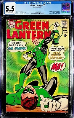 Buy Green Lantern #59 CGC 5.5 1st App Guy Gardner, Green Lantern Origin Retold 1968 • 239.86£