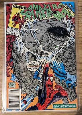 Buy AMAZING SPIDER-MAN #328 Vs Grey Hulk Todd McFarlane Newsstand Marvel 1990 VF • 16.99£