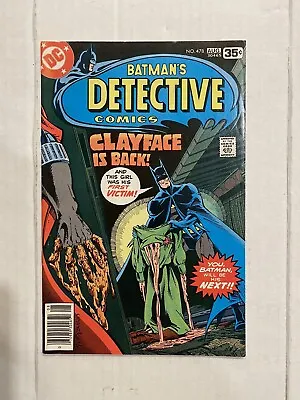 Buy Detective #478 Newsstand - 1st Full Clay Face III - Batman - 1978 • 12.64£