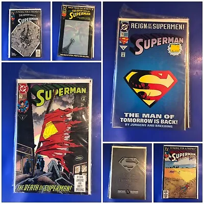 Buy Death Of Superman 5 Dc Comic Lot #75 78 Adventures 498 500 Man Of Steel 21 1993 • 11.32£