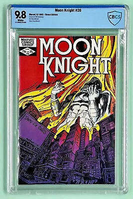 Buy Moon Knight #20 (CBCS Not CGC 9.8) 1982, White Pages, Bill Sienkiewicz Cover • 72.33£