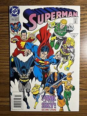 Buy Superman 65 High Grade Scarce Newsstand Variant Dan Jurgens Story Dc Comics 1992 • 9.45£