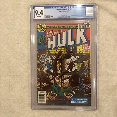 Buy Incredible Hulk #234 CGC 9.4 1979 Offers Welcome • 82.22£