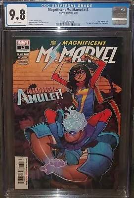 Buy The Magnificent Ms. Marvel #13 First Print Cgc 9.8 1st App Of Amulet! Low Print! • 67.16£