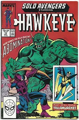 Buy Solo Avengers #12 - Starring Hawkeye, 1988, Marvel Comic • 3£