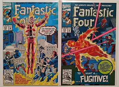 Buy Fantastic 4 Four: #372, #373 SPIDER-MAN DAREDEVIL SILVER SABLE APP! SET 1993 VF • 4.65£