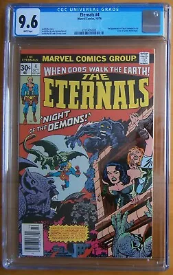 Buy The Eternals #4 CGC 9.6 WHITE PAGES 2nd Appearance Of Sersi MCU KEY 1976 • 75£