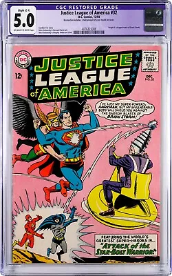 Buy (CGC Restored Grade 5.0) Justice League Of America #32  12/64 • 118.74£