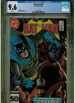 Buy Batman # 387 Cgc 9.6 Near Mint + White Pages 1985 Blue Label Dc Comics • 71.38£
