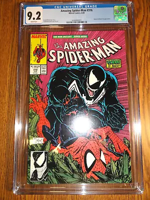 Buy Amazing Spider-man #316 Venom Cover Key CGC 9.2 Todd McFarlane 1st Print Marvel • 189.74£